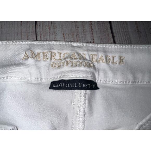 AEO American Eagle Outfitters Super Next Level Stretch White Jeggings Size 10 - Picture 10 of 10